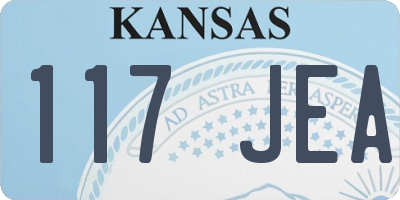 KS license plate 117JEA