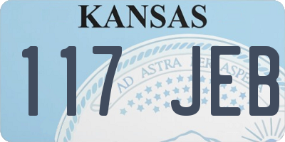 KS license plate 117JEB