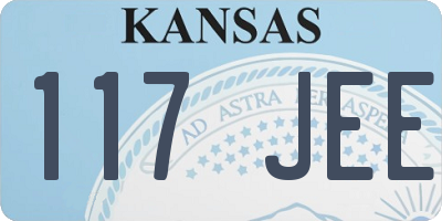 KS license plate 117JEE