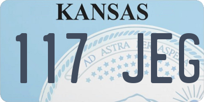 KS license plate 117JEG