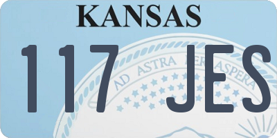 KS license plate 117JES