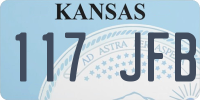 KS license plate 117JFB