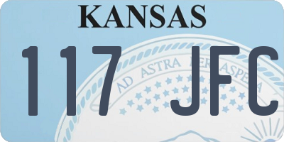 KS license plate 117JFC