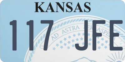 KS license plate 117JFE