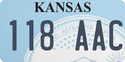 KS license plate 118AAC