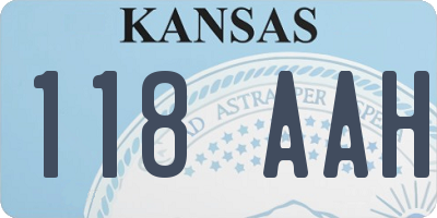 KS license plate 118AAH