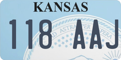 KS license plate 118AAJ
