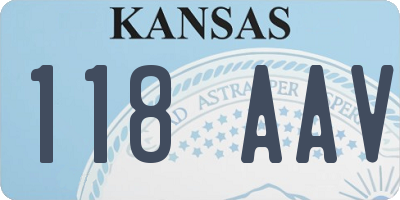 KS license plate 118AAV