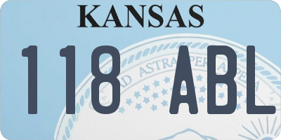 KS license plate 118ABL