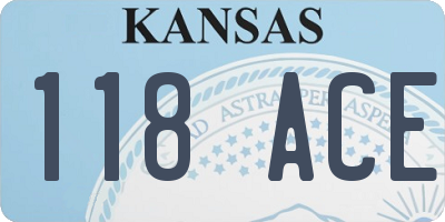KS license plate 118ACE