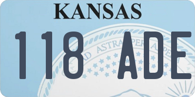 KS license plate 118ADE