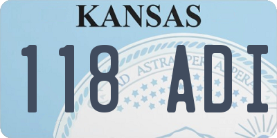 KS license plate 118ADI