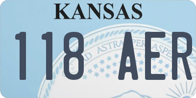 KS license plate 118AER