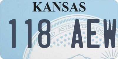 KS license plate 118AEW