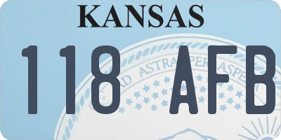 KS license plate 118AFB