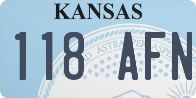 KS license plate 118AFN