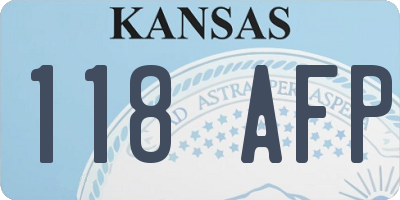KS license plate 118AFP