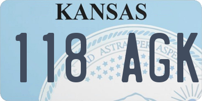 KS license plate 118AGK