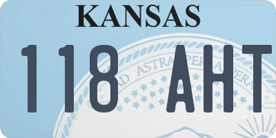 KS license plate 118AHT