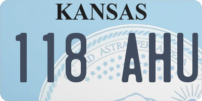 KS license plate 118AHU