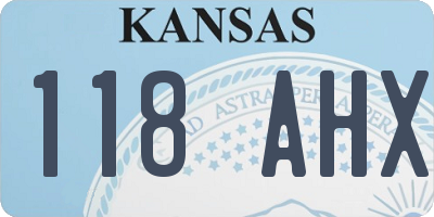 KS license plate 118AHX