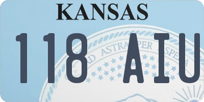 KS license plate 118AIU