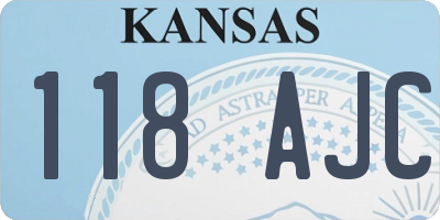 KS license plate 118AJC