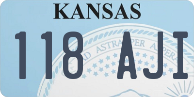 KS license plate 118AJI