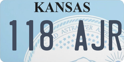 KS license plate 118AJR