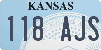 KS license plate 118AJS