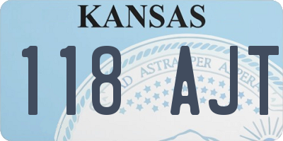 KS license plate 118AJT