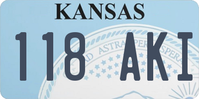 KS license plate 118AKI