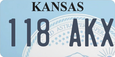 KS license plate 118AKX