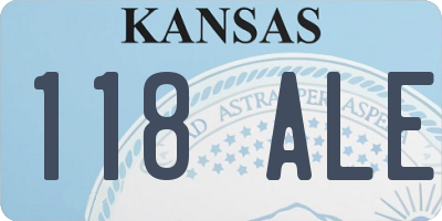 KS license plate 118ALE