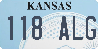KS license plate 118ALG