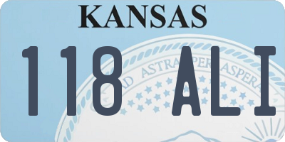 KS license plate 118ALI