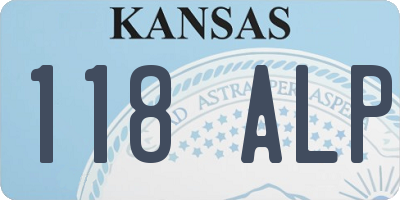 KS license plate 118ALP