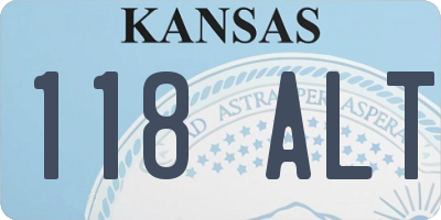 KS license plate 118ALT