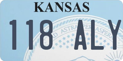 KS license plate 118ALY