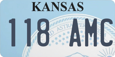 KS license plate 118AMC
