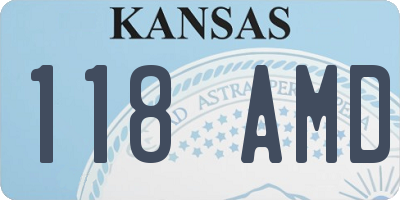 KS license plate 118AMD