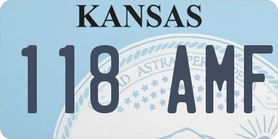 KS license plate 118AMF