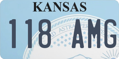 KS license plate 118AMG