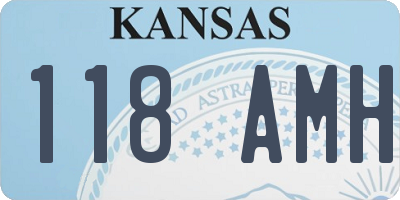 KS license plate 118AMH