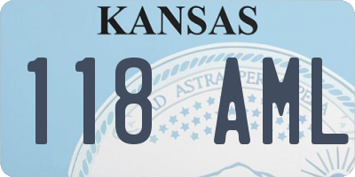 KS license plate 118AML