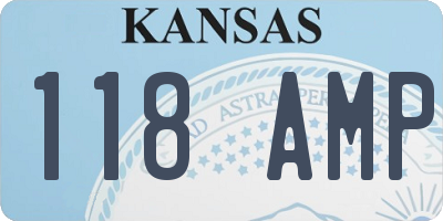 KS license plate 118AMP