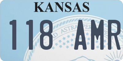 KS license plate 118AMR