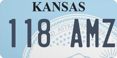 KS license plate 118AMZ