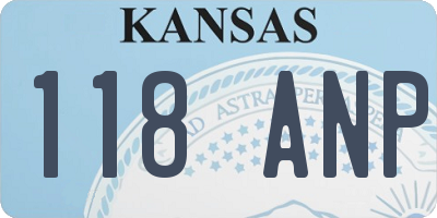 KS license plate 118ANP