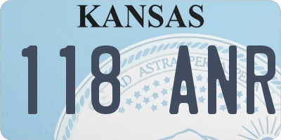 KS license plate 118ANR